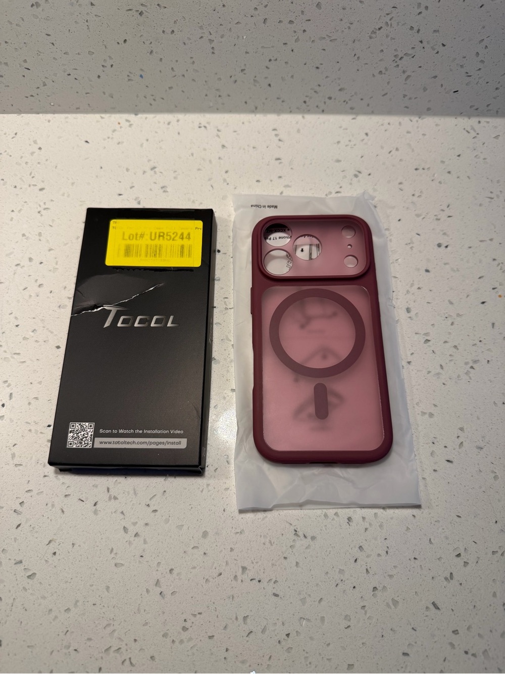 Tocol MagSafe Compatible Burgundy iPhone 17 Pro Case